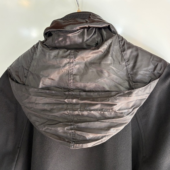 Loro Piana 100% Wool Storm System Classic Black Trench Pea Coat Insulated 42 - Picture 4 of 14